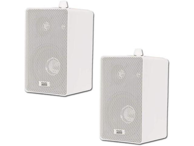Theater Solutions TS425ODB Indoor or Outdoor Speakers Weatherproof Mountable Black Pair Pack