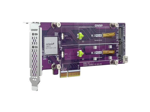 QNAP QM2-2P-344A Dual Slot M.2 22110/2280 PCIe NVMe SSD Expansion