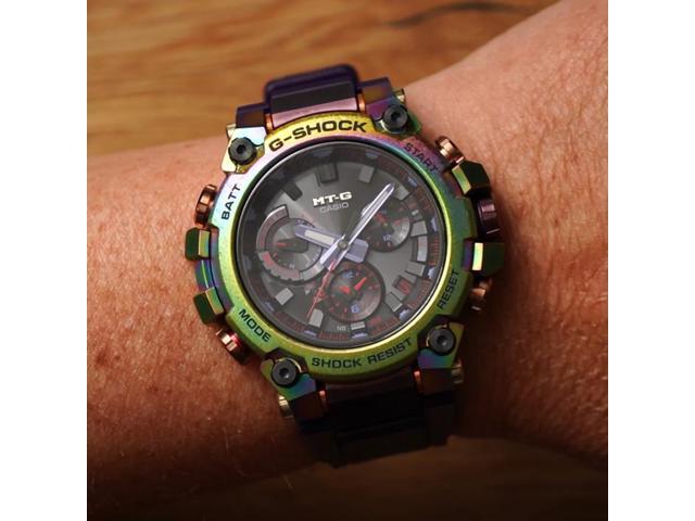 CASIO G-SHOCK MTG-B3000PRB-1A Northern Lights Rainbow Coated Bezel