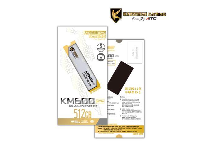 AITC KINGSMAN KM600 ULTRA M 2 2280 512GB PCIe 3 0 X4 With NVMe 1 3 3D aitc-kingsman-km600-ultra-m-2-2280-512gb-pcie-3-0-x4-with-nvme-1-3-3d