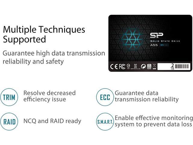 Silicon Power 2TB SSD 3D NAND A55 SLC Cache Performance Boost SATA 