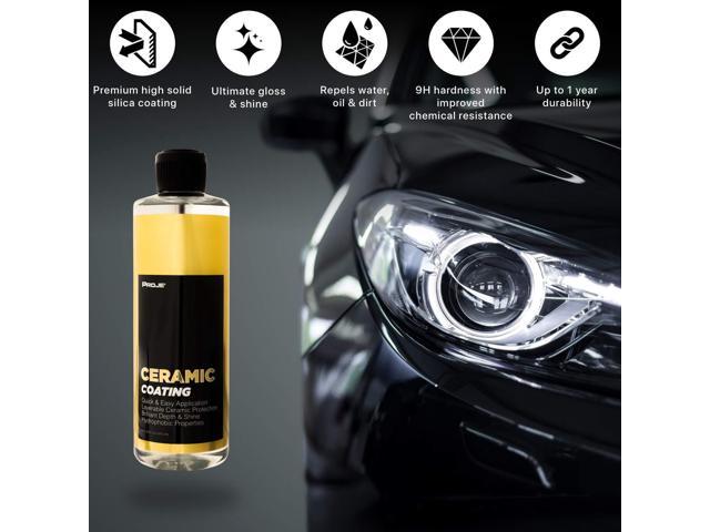 Proje Premium Car Care Premium Ceramic Wash Detail kit | Premium Ceramic  Coating kit with Prep Spray, 9H Ceramic Coating, SiO2 Waterless Wash