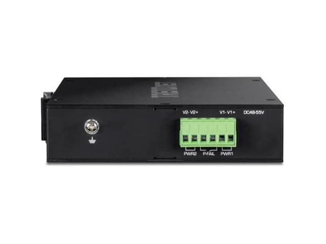 YuLinca 5-Port PoE+ Industrie-Switch – 4x PoE+ Ports, 1x Uplink, 10/100 Mbps, DIN-Schienen-Montage, IP30