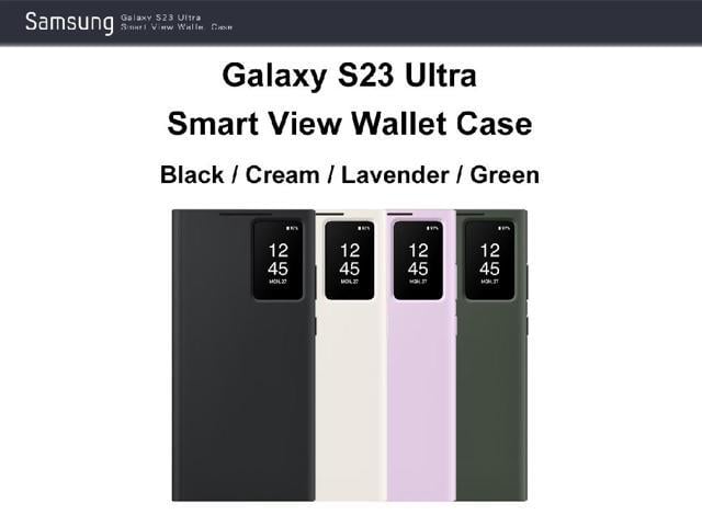 Samsung Galaxy S23 Ultra S-View Wallet Case in Green(EF-ZS918CGEGUS)
