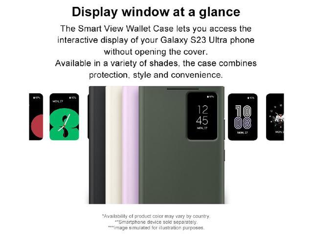 Galaxy S23 Ultra S-View Wallet Case, Lavender Mobile Accessories -  EF-ZS918CVEGUS