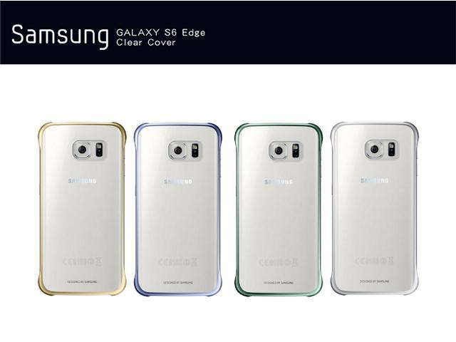 Original Samsung Official Galaxy S6 edge Clear Cover (EF-QG925) - Gold & Covers Newegg.com
