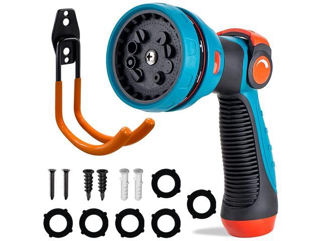 Hose Sprayer for Garden & Lawns Watering 10 Adjustable Patterns Metal High Pressure Hose Nozzle Garden Hose Nozzle Pets & Car Washing Cleaning Garden Hose Spray Nozzle with Thumb Control Design 