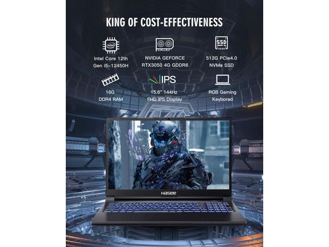 Hasee Z8 (15.6'', i5-12450H, RTX3050), Gaming Laptop, i5-12450H 4.4GHz ...