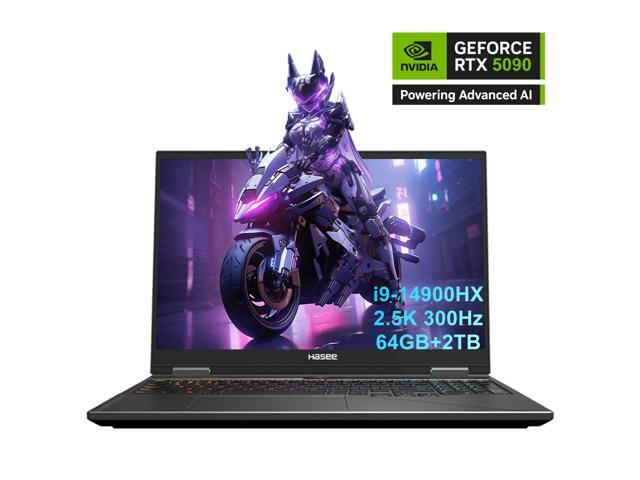 Hasee T8 Pro-16'' QHD+ 300Hz-GeForce RTX 5090 AI+ Gaming Laptop, Intel i9-14900HX-5.8GHz, 64G DDR5 RAM, 2TB Gen4*4 SSD, RGB KB,WiFi7, BT5.4, Win11,
