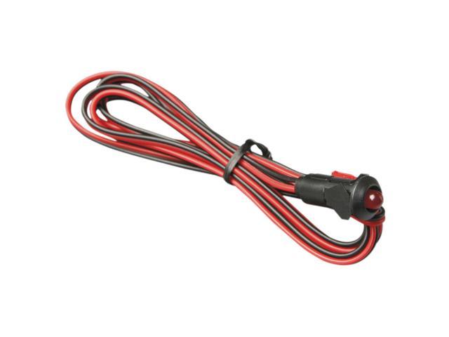 Details about   Red LED 3volt 48" leads under dash mounting bracket plug fit various car alarms 