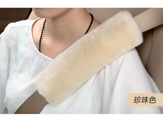 Sheepskin Seat Belt Shoulder Strap Cover