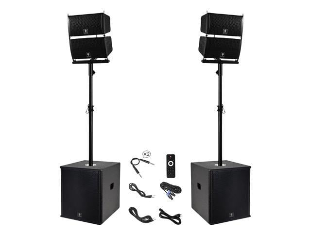PRORECK Club 6000 15-inch 6000W P.M.P.O Stereo PA Speaker System Combo ...