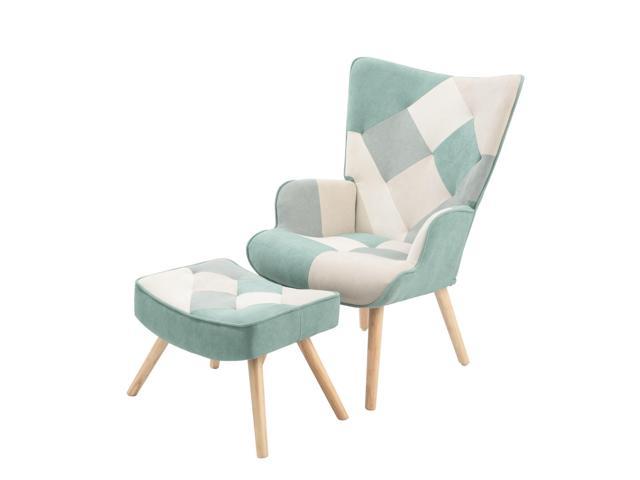 bedroom chair with footstool