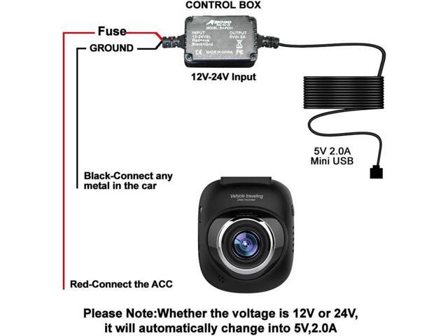 Dash Cam Hardwire Kit Mini USB Dash Cam Hardwire for Car Dash Cam 12V-32V to