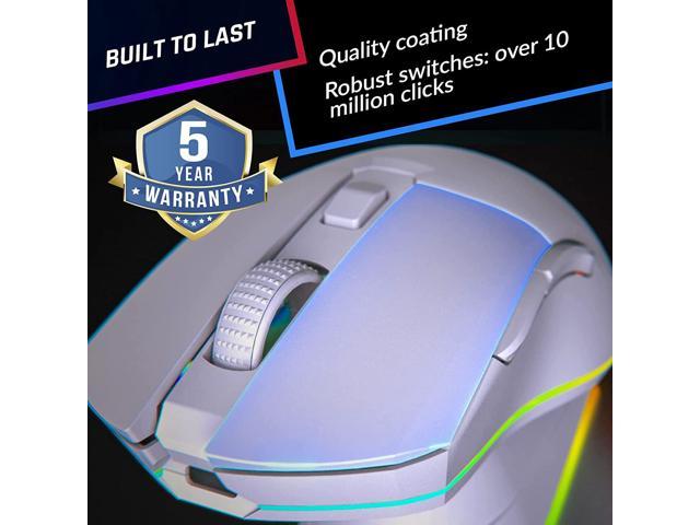 KLIM Blaze Rechargeable Wireless Gaming Mouse RGB New 2023 - High-Precision  Sensor and Long-Lasting Battery - 7 Customizable Buttons - Up to 6000 DPI
