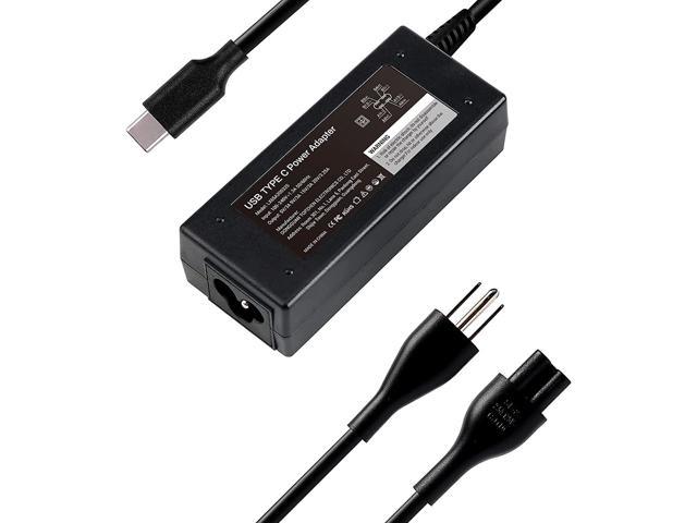 65W USB-C Laptop Charger for Dell Latitude 5420 5520 7410 7420 7200 7400  5400 Chromebook 3100 5190 XPS 9350 9360 9365 9370 9380 2-in-1 Ac Adapter  Type C Power Cord 