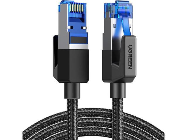 Antibiotika Afstemning Monetære UGREEN Cat 8 Ethernet Cable 3FT, High Speed Braided 40Gbps 2000Mhz Network  Cord Cat8 RJ45 Shielded