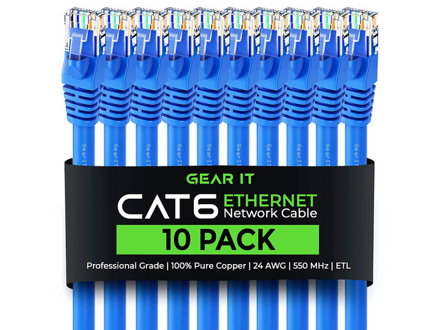 Maximm Cat 6 Ethernet Cable - 100 Ft High-Speed LAN, Internet, Patch & Network Cable-1189865