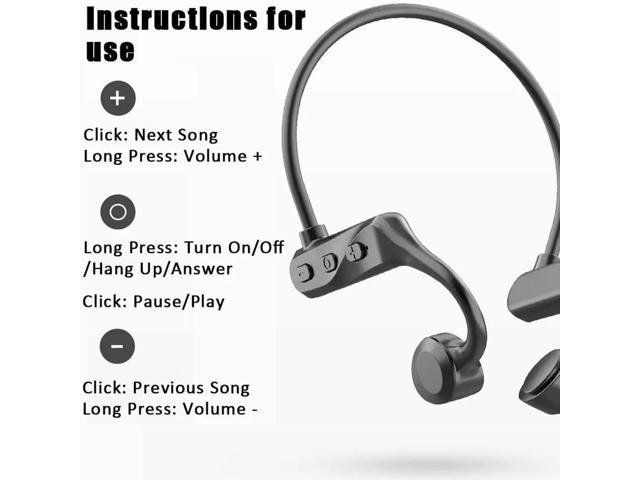 Bone Conduction Earbuds Bluetooth 5.0 Headphones, Open-Ear Sweatproof Ultralight Sports Earphones with Mic for Running, Cycling, Driving, Gym, Headphones Compatible with iPhone/Android/IOS - Newegg.com