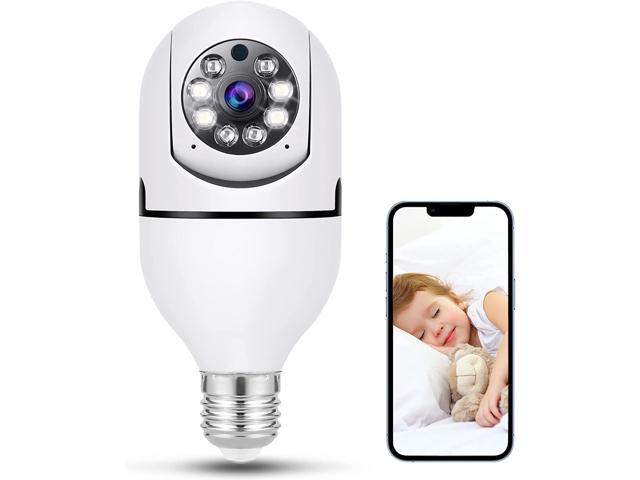 stoomboot verkoopplan Evaluatie Light Bulb Security Camera, 2.4GHz & 5G WiFi Security Cameras Wireless  Outdoor, 360 Degrees Home Surveillance Light Socket Security Camera,  Full-Color Night Vision Bulb Camera Mobile Phone Remote View - Newegg.com