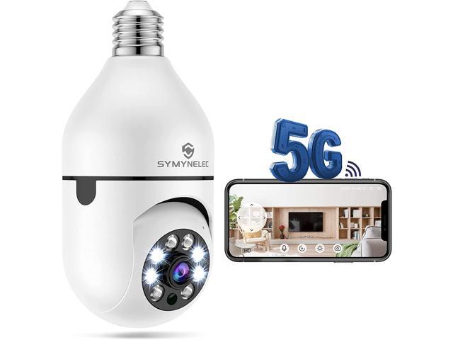 Armstrong Bomen planten Digitaal 5GHz 2.4GHz Light Bulb Camera, 355 Degree Pan/Tilt Panoramic IP Security  Camera, 5G WiFi 1080P Smart Home Surveillance Cam with Motion Detection  Alarm Night Vision Two Way Talk Indoor E27 - Newegg.com