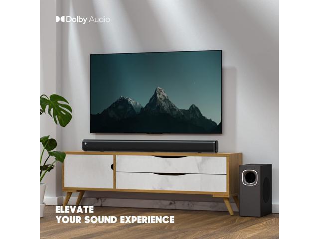 PHEANOO Sound Bar with 【Dolby】, 2.1 CH TV Soundbar with Subwoofer Works  with 4K&HD TVs (D2, 200W)