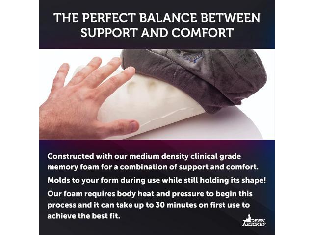 Desk Jockey Lumbar Support Pillow - Clinical Grade Memory Foam