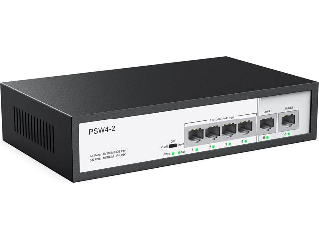 Switch ethernet POE 6 ports (4 + 2) Europ - Camera