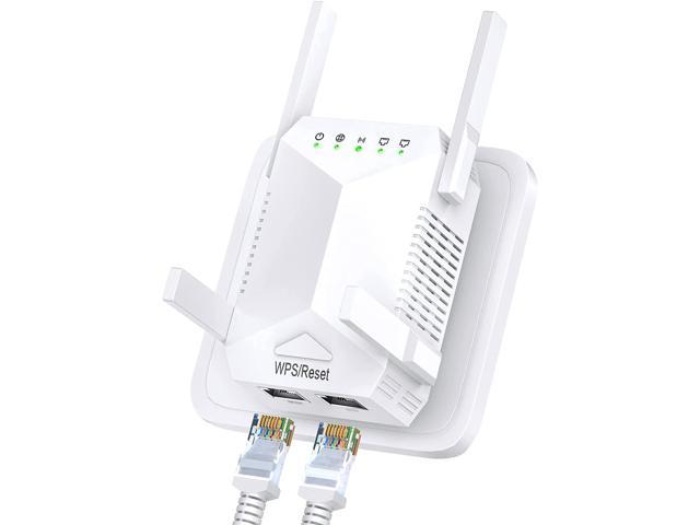 ik heb het gevonden Marco Polo papier WiFi Extender, 2023 5GHz 1200Mbps WiFi Extender Signal Booster for Home -  Covers up to 8000 Sq.ft and 45 Devices, Linccras WiFi Booster with Ethernet  Ports, Support Alexa, Fire Stick, Ring - Newegg.com