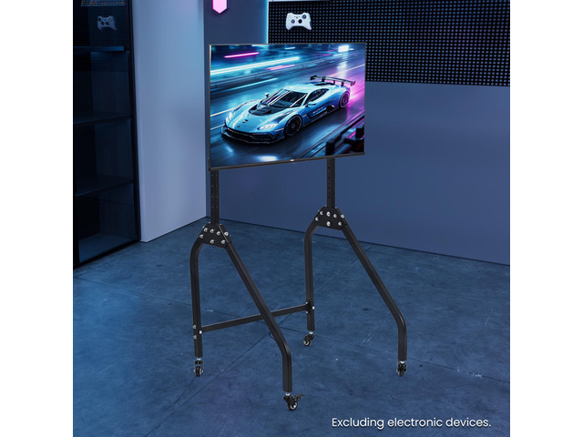 Minneer Single Monitor Stand with Brake Casters - Premium Adjustable ...