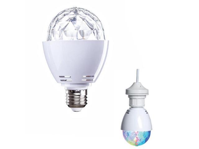 2023 New Colorful Rotating Magic Ball Light - Party Lights Disco Ball,  Mirror Disco Ball Shape Disco Light Bulb with Sockets, LED RGB Strobe Party