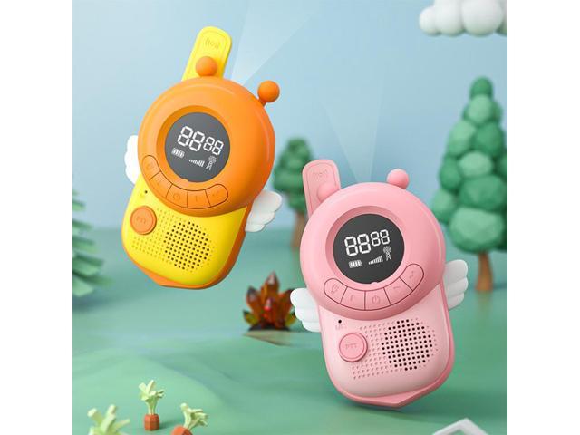 Wsirak Cartoon Style walkie talkie Outdoor Indoor Mini Toy Two Ways Radio  Wireless 3km Children's walkie-talkie long-distance mini handheld walkie- talkie toy