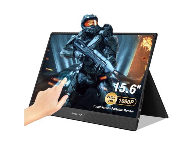 ZEUSLAP Z15ST 15.6Inch Touchscreen Portable Monitor, 1920x1080 60hz Full HD IPS Screen Computer Gaming Monitor with HDMI-compatible +USB-C Ports for Laptop, Switch, Xbox, PS4, Smartphone ect.