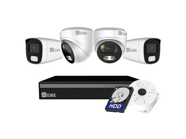 [2023 New] Elder 4K Security Camera System 8MP, 8Ch PoE NVR 4-Camera ...