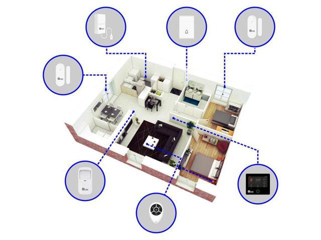 Elder Alarm System Wireless Smart Security 10-Piece Kit DIY, WiFi & 4G ...