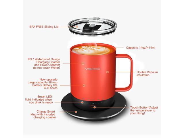  VSITOO Temperature Control Smart Mug 2 with Lid, Self