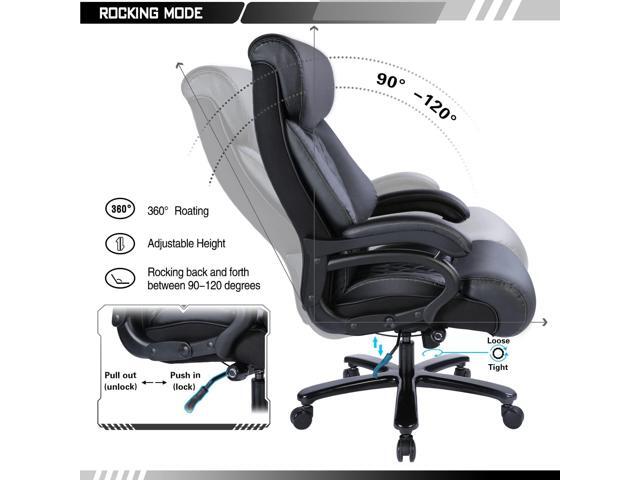 Bowthy Big and Tall Office Chair 400lbs Heavy Duty Ergonomic Computer Desk Chair with Arms High 