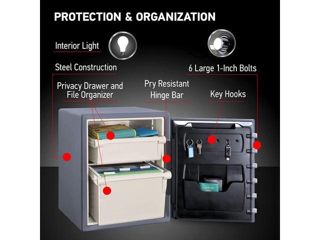 SentrySafe SFW205GQC Fireproof Safe and Waterproof Safe with Digital Keypad  2.05 Cubic Feet Gray