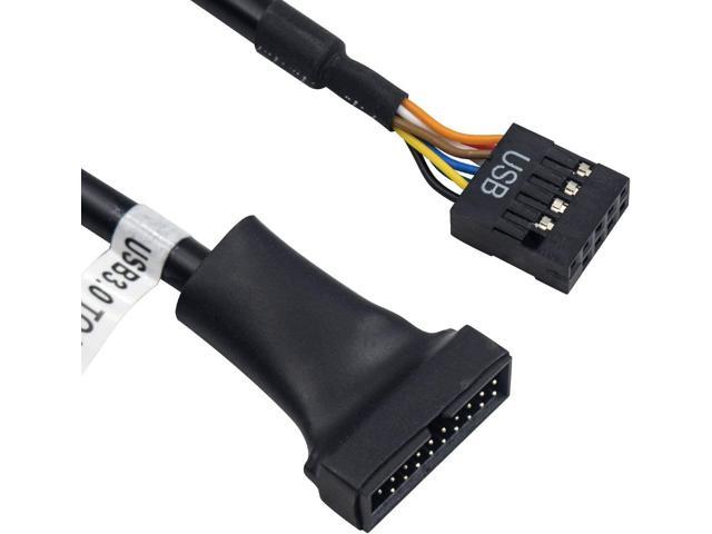 Adapter, PH23A Moederbord USB 2.0 9-pins naar USB 3.0 19-pins plug-in connector Adapterconverter(PH23A