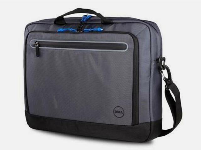 Dell XFJPM Briefcase Laptop Notebook Carrying Bag Black Gray Padded 15"