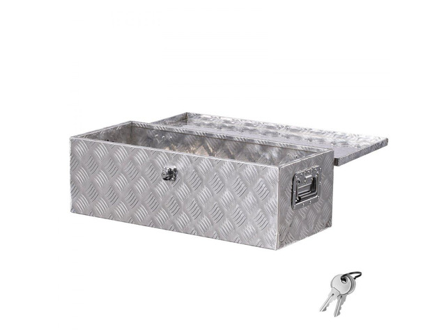 Heavy Duty Aluminum Truck Bed Tool Box with Lock and Side Handles