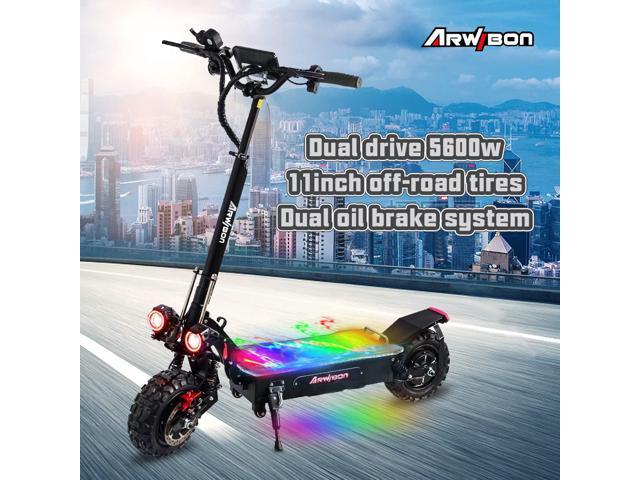 Arwibon Q06pro Electric Scooter For Adults Dual Drive 5600w Motor Up