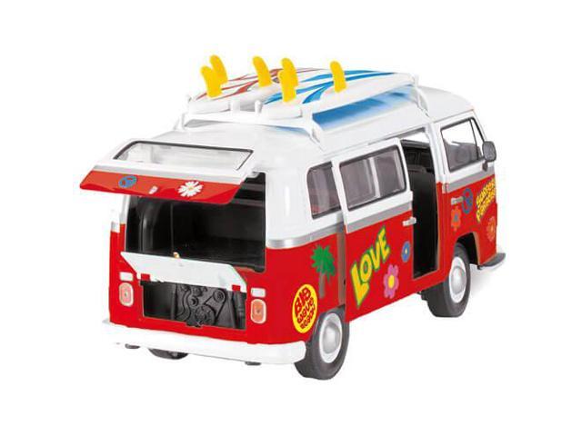DICKIE TOYS 203776001 Retro VW Surfer Camper Van with Friction Drive 32  Centimetre Scale 1:14