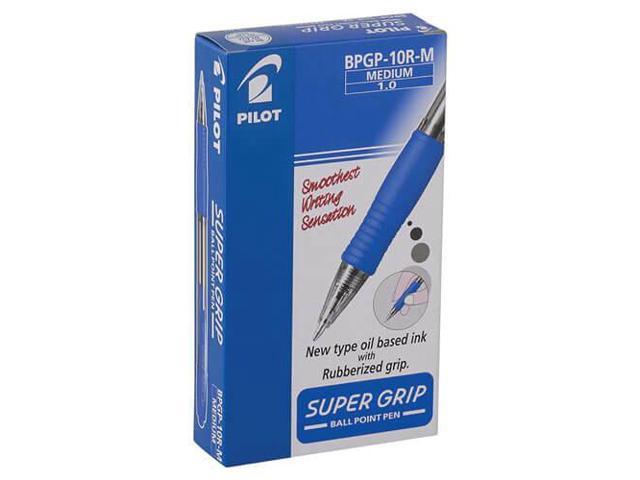 Pilot BPGP Super Grip Retractable Medium Pen 12pcs - Blue 