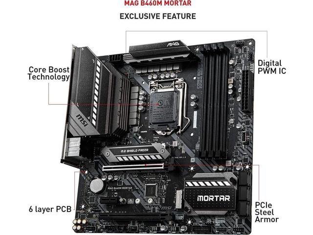 Refurbished: Motherboard Micro-Star MAG B460M MORTAR DDR4 - Newegg.com