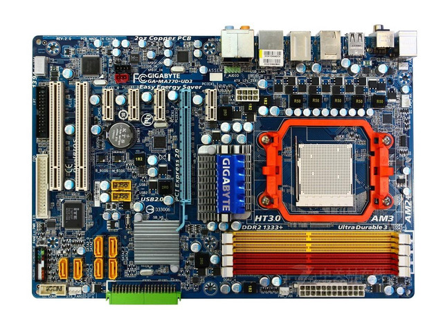 Refurbished: GIGABYTE GA-770T-UD3(rev.2.0) Socket AM3 AMD 770 DDR3 8GB ...