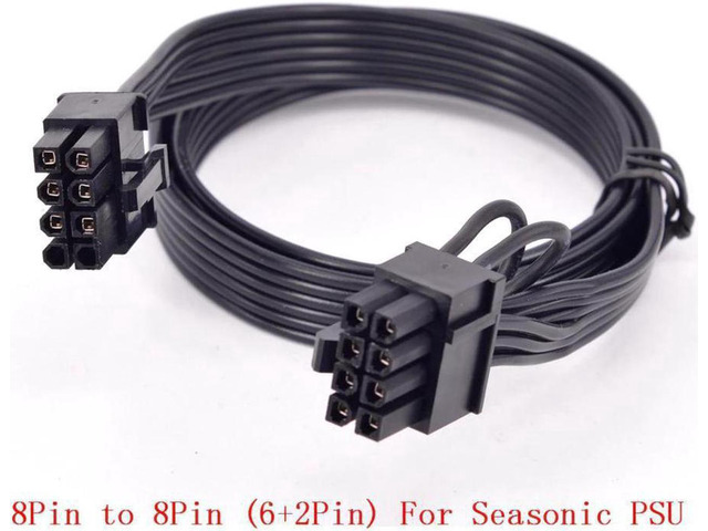 PCIe 8pin to 8pin (6+2Pin) Power Supply Cable GPU For Seasonic PSU KM3 ...