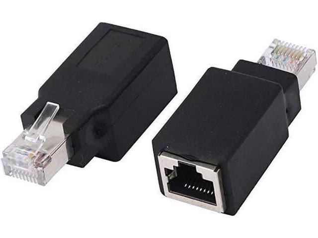 RJ45 Ethernet LAN Male to Female Cat5 / Cat5e / Cat6 Crossover Adapter ...