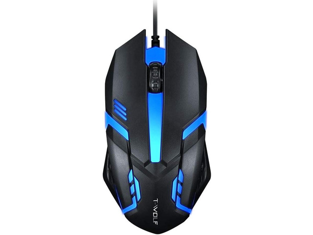 USB Wired Gaming Mouse, 3 Buttons 7 Coloured Backlight 1200 DPI Office ...