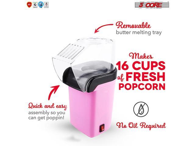 Small Portable Hot Air Popcorn Maker, 95% Popcorn Rate, 3 Minutes Fast, Low  Calorie Popcorn Maker